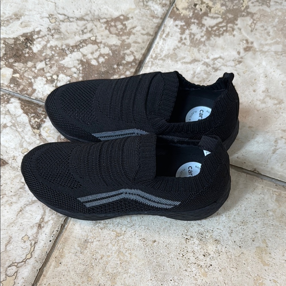 Carter's Black and Gray Kids Slip-On Sneakers